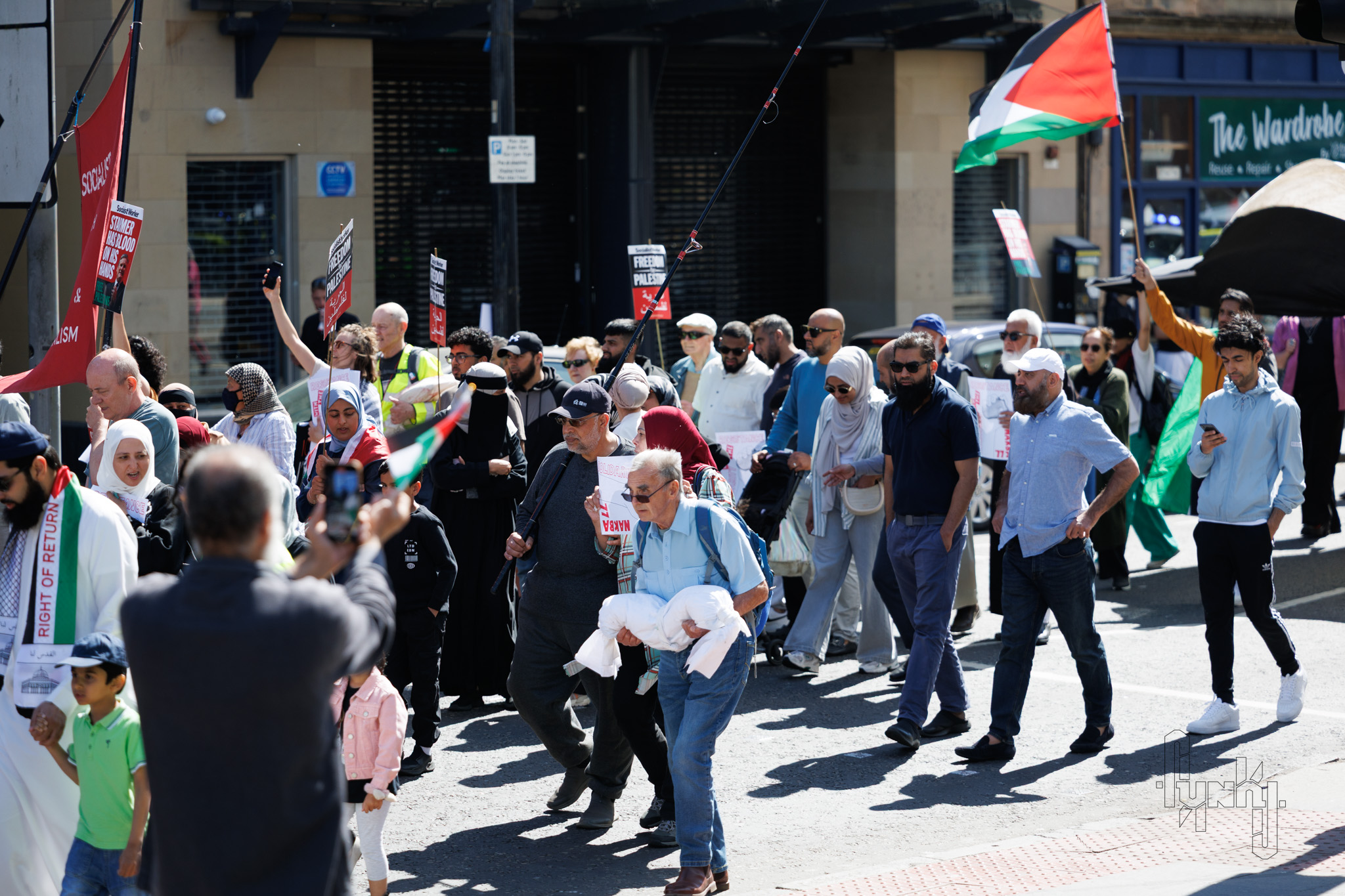 Protesters Marching