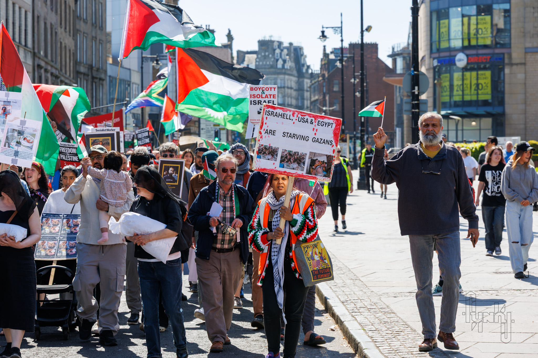 Protesters Marching